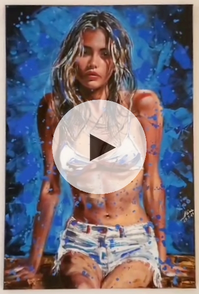 ArteDiAlina.com painting: Love is Blue